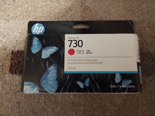 2023 Genuine HP 730 Magenta 130ml Cartridge P2V63A DesignJet T1600 T1700 T2600 picture