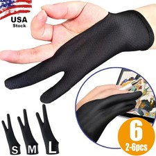 6x Digital Drawing Glove Artist Glove for Drawing Table Two-Finger Artist Gloves picture