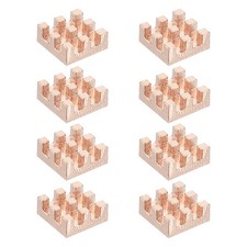 8 Pcs Copper Heatsink 7x7x3mm, Heat Sink Cooler Radiator for picture