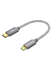 CableCreation Short USB C to Micro Cable 0.65 FT, Braided 0.65FT, Grey picture