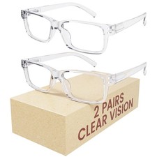 Blue Light Reading Glasses Men 1.0, Clear 2 Pack picture