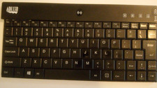 For parts- Adesso Bluetooth wireless mini- keyboard (WKB-1000SB) w/ charge cable picture