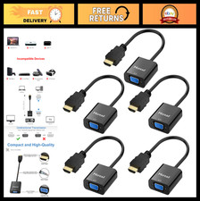 HDMI to VGA Adapter 5 Pack - Gold-Plated Male to Female Converter for PC, Laptop picture