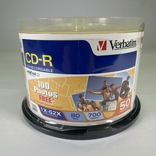 50 Verbatim CD-R Discs 700MB/80min 52x Spindle Silver  94691 picture