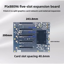 PLX88096 5-card Expansion Baseboard PCIe 4.0 No Splitting for Graphics Card picture