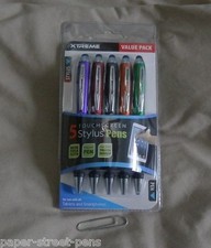 (5) NEW Xtreme Touchscreen Stylus Pens phone tablet multi-color freeship (1x5pk) picture