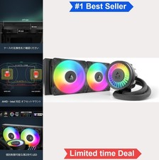 AIO Liquid Cooler 240mm A-RGB Water Cooling 4-Pin 12V 77 CFM Aluminum Radiator picture