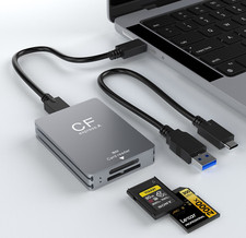 CFexpress Type A&SD 2-1 Card Reader 10Gbps USB 3.2 Gen2 For Sony Cameras/DSLR/PC picture