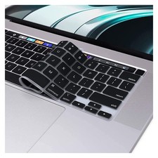 Black Silicone Keyboard Cover for MacBook Pro 13 M1/M2 2020-23 & 16 A2141 US picture
