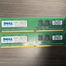 2x Dell 2GB Kit (2x1GB) DDR2 DIMM PC2-5300 240-Pin RAM SNPXG700CK2/2G picture