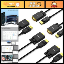 DisplayPort to VGA Cable 6ft - 5 Pack, Uni-Directional, High-Quality Adapter picture