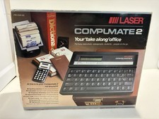 Laser Compumate 2 Vintage Home Computer Electronic Organizer w/ Box & Manuals picture