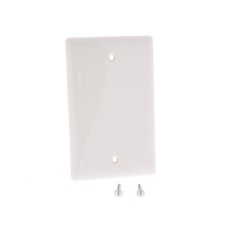 Hubbell NP13OW Office White 1-Gang Blank Nylon Standard Wallplate Cover BoxMount picture