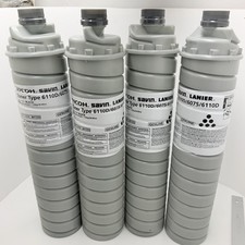 Lot 4 Genuine Ricoh Savin Lanier 841332 Type 6110D 6075 Black Toner OEM Bottles picture