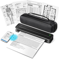 D90E Inkless Portable Thermal Printer with Case – 8.5