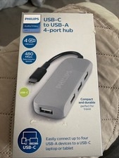 Philips Adapater Audio/Video USB-C to USB-A 4-Port Hub  - Gray picture