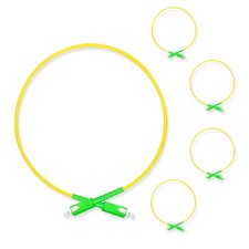 5Pcs 0.5 Meter Fiber Optic Patch Cord SC APC to SC APC, Simplex Single Mode F... picture