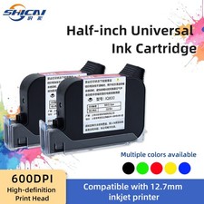 3 pieces High Adhesion 12.7mm Handheld Online Inkjet Printer Ink Cartridge picture