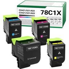 WYFYINK 78C1X CS421 CX522 CS521 Extra High Yield Toner Cartridge, 4-Pack picture