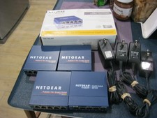 (Lot of 5) Netgear GS105 Prosafe 5 Port Gigabit Switch w/ ac Adapters  picture