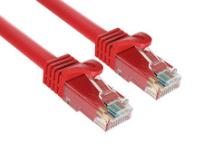 2ft Cat6a Ethernet Cable 10Gbps Snagless RJ45 for Gaming PS5 PC Router, Red picture