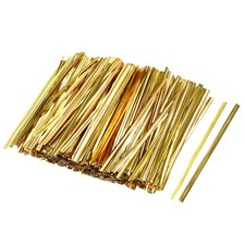 Long Strong Twist Ties 3.15 Inches Quality Plastic Closure Tie Golden 1000pcs picture