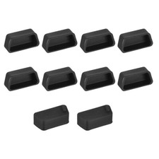 10pcs Silicone VGA Port Anti-Dust Stopper Cap Cover for DB9 RS232 Black  picture
