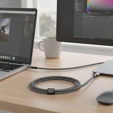 High-Speed 6.6Ft Thunderbolt 4 USB-C Cable 240W - Perfect for 8K Displays picture
