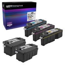 5pk Toner Set for Dell E525 E525w 593-BBJX Black Cyan Magenta Yellow DPV4T picture