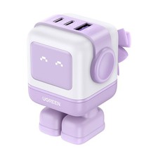 UGREEN Uno Robot 65W 3-Port USB GaN Fast Charger, Purple picture