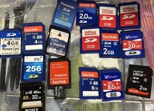 MIXED MICRO SD MEMORY CARD LOT 2GB 4GB 8GB 16GB 32GB SAN DISK SONY WALGREENS picture