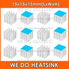 15x15x15mm Zigzag Silver Aluminum Heatsink Cooler Radiator With Adhesive Pad picture