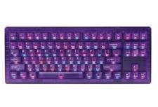Drop CSTM80 Atomic Purple TKL RGB Mechanical Keyboard Gateron Milky Yellow NIB picture