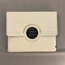 Genuine Targus (AKB34) Cream Color Leather Rotating Bluetooth Keyboard **READ**  picture