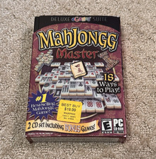 MahJongg Master Deluxe eGames Suite PC CD-ROM 2 Disc Big Box Complete picture