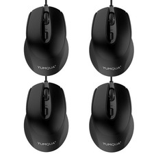 4 PCS G222 Wired Computer Mouse Bulk USB Corded Silent Optical Mice 2 DPI picture