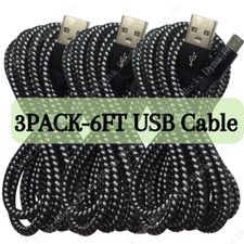 3 Pack Fast Charger Cable Heavy Duty For iPhone 14 13 12 11 XR 8 7 Charging Cord picture