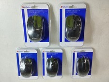 Lot of 6 Verbatim 98106 Corded Notebook Optical Ergonomic Wired USB BLK Mouse picture
