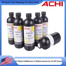 ACHI 6*500ml UV DTF Ink+Varnish For Epson XP600 A3 UV DTF Sticker Printer 【US】 picture