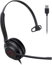 Yealink UH35 Wired Headset USB-A Single Ear, AI Noise Canceling Mic, 2 Mics picture