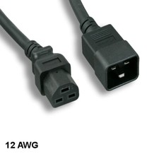 [Lot10] 6Ft Black Heavy Duty Power Cord IEC-60320 C20 to C21 12AWG 20A/250V PDU  picture