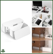 YECAYE Cable Management Box, White, XL+M, 2 Pack picture