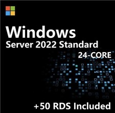 Windows Server 2022 Standard✔ 24-CORE✔ 10 CALs✔ 50 RDS✔ Remote Desktop P73-08346 picture
