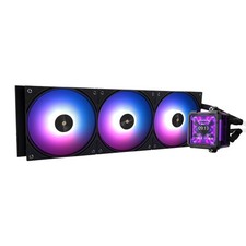 FW PRO 360 ARGB Black CPU AIO Cooler,IPS LCD Screen with 320 * 320 Resolution,fo picture