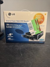 LG GE20  External Super Multi DVD +/- Rewriter 20x Speed 8.5 GB New OB Read picture