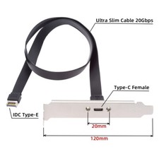 USB 3.2 Gen 2x2 20Gbps USB C Front Panel Header to USB Type-E Extension Cable picture
