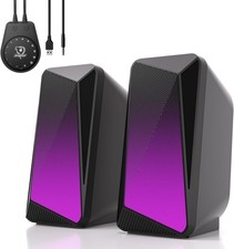SOULION C30 Bluetooth Computer Speakers, USB Powered & 3.5 mm AUX PC Speakers wi picture