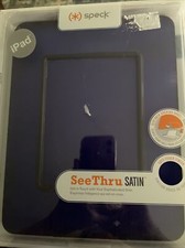 Speck SeeThru Satin Hard Shell Cover Case iPad 1 1st Gen Blue SAT-A17 picture