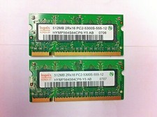 Lot of 2 Genuine Macbook / HYNIX Laptop Ram Memory 512MB HYMP164S64CP6-Y5 - 215 picture