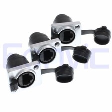 3pcs Cat5e RJ45 Ethernet Panel Mount Socket Female Connector Shielded Waterproof picture